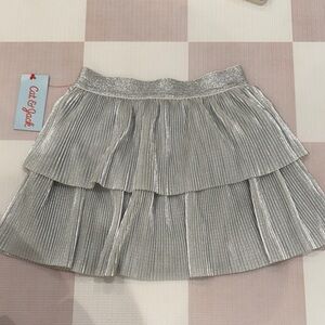 Cat & Jack Shiny Silver Tiered Skirt